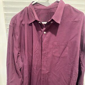 Frank & Eileen burgundy men's LS shirt